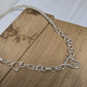 Commission example double linked viking knit necklace